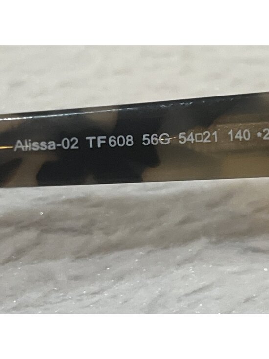 Tom Ford ALISSA FT0608 56G Havana Silver Round Mirror Sunglasses 54-21-140 TF608